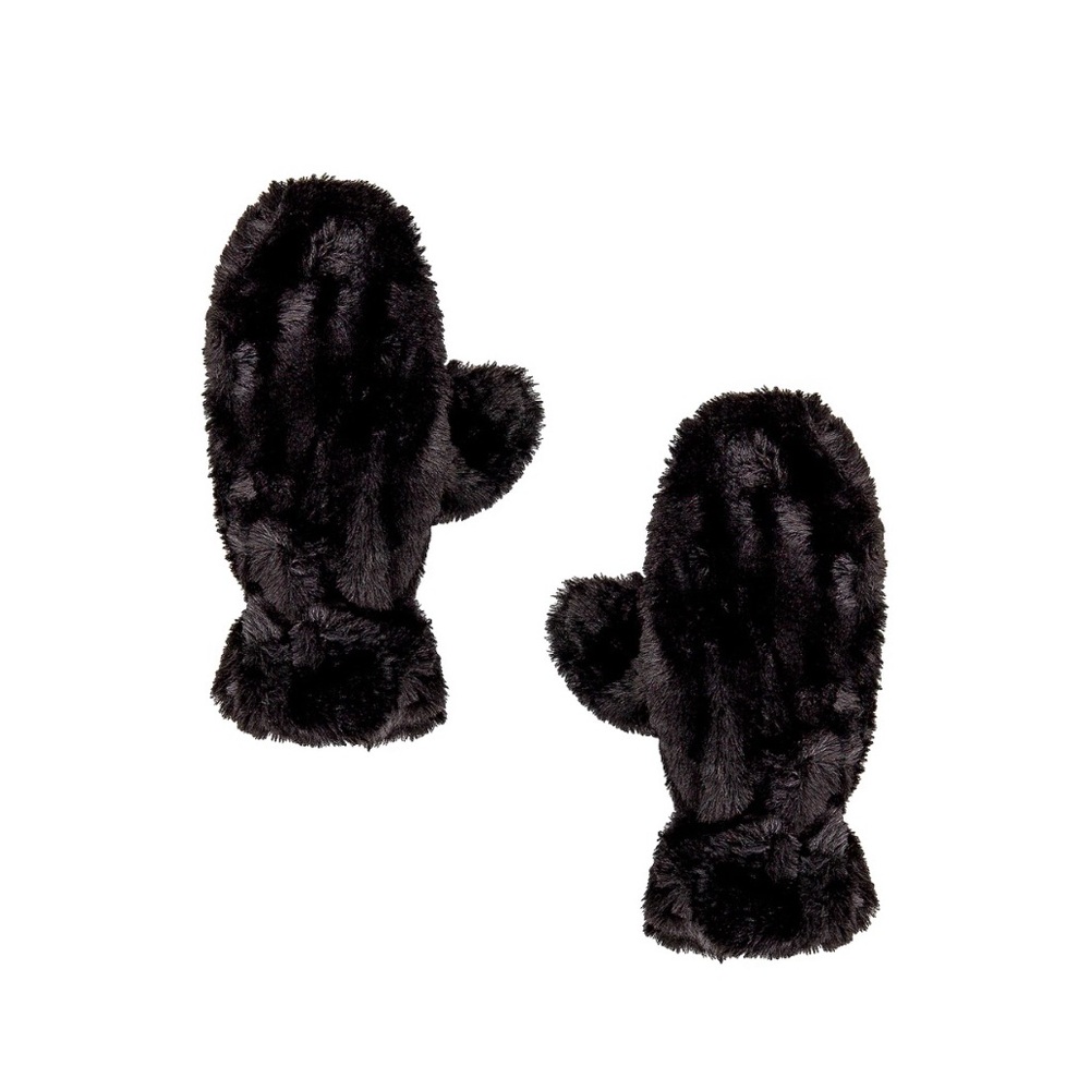 NWOT Apparis Coco Faux Fur Mittens in Noir 🖤